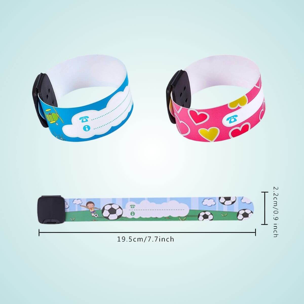 id armband för barn 12 st fina mönster
