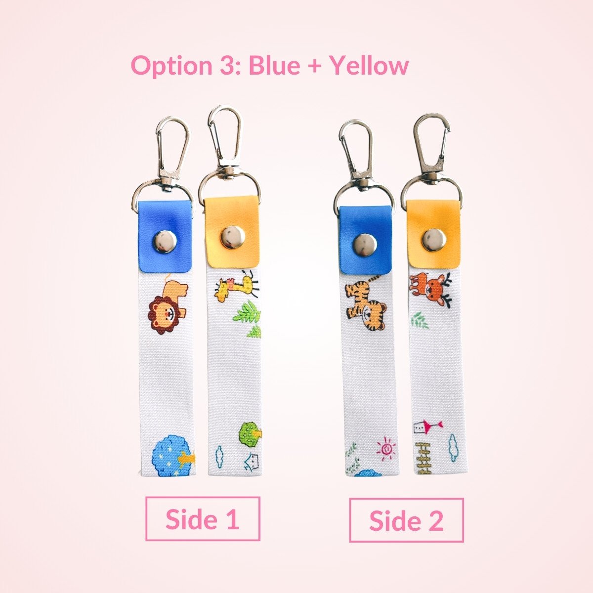 name tag 2 pcs animal colorful for kids bag