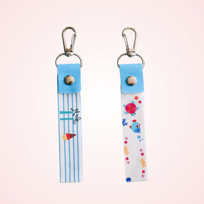 name tag 2 pcs blue colorful for kids bag