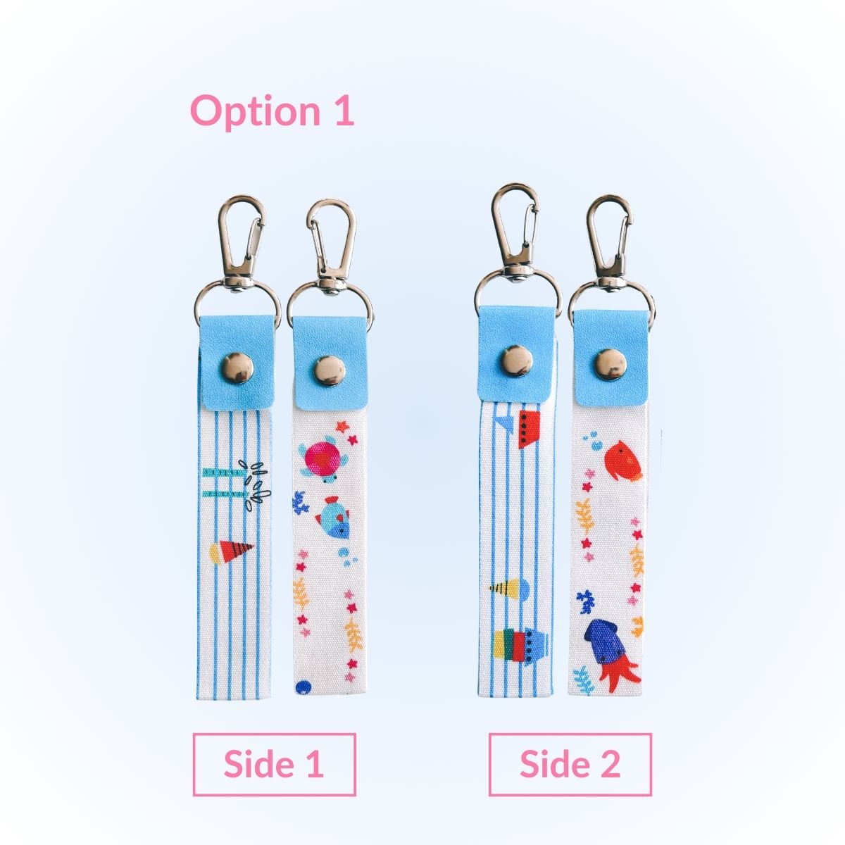 name tag 2 pcs blue colorful for kids bag