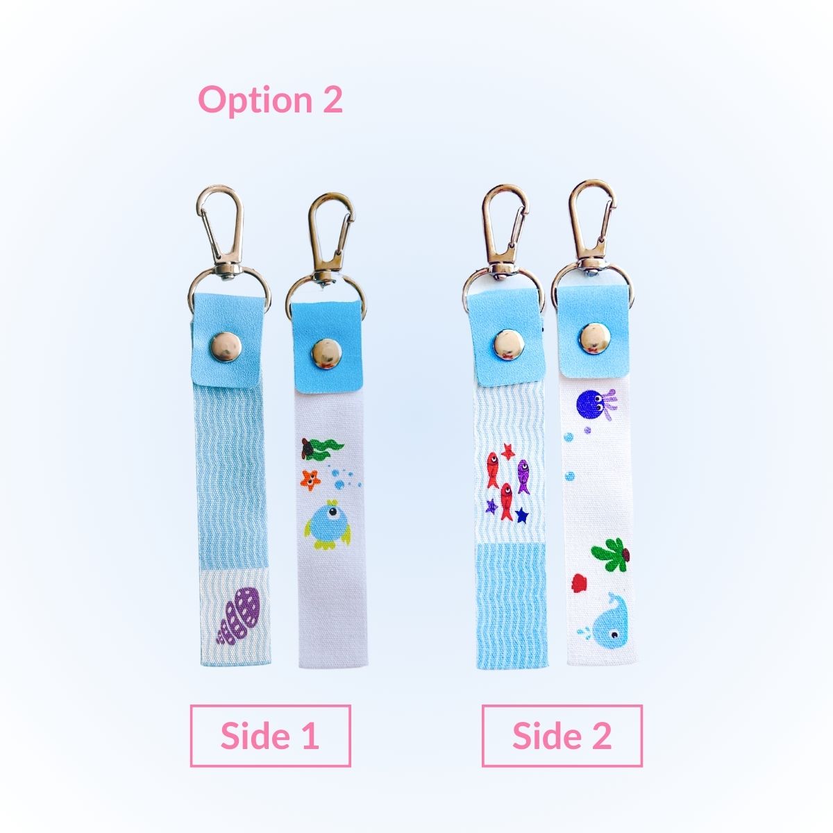name tag 2 pcs blue colorful for kids bag