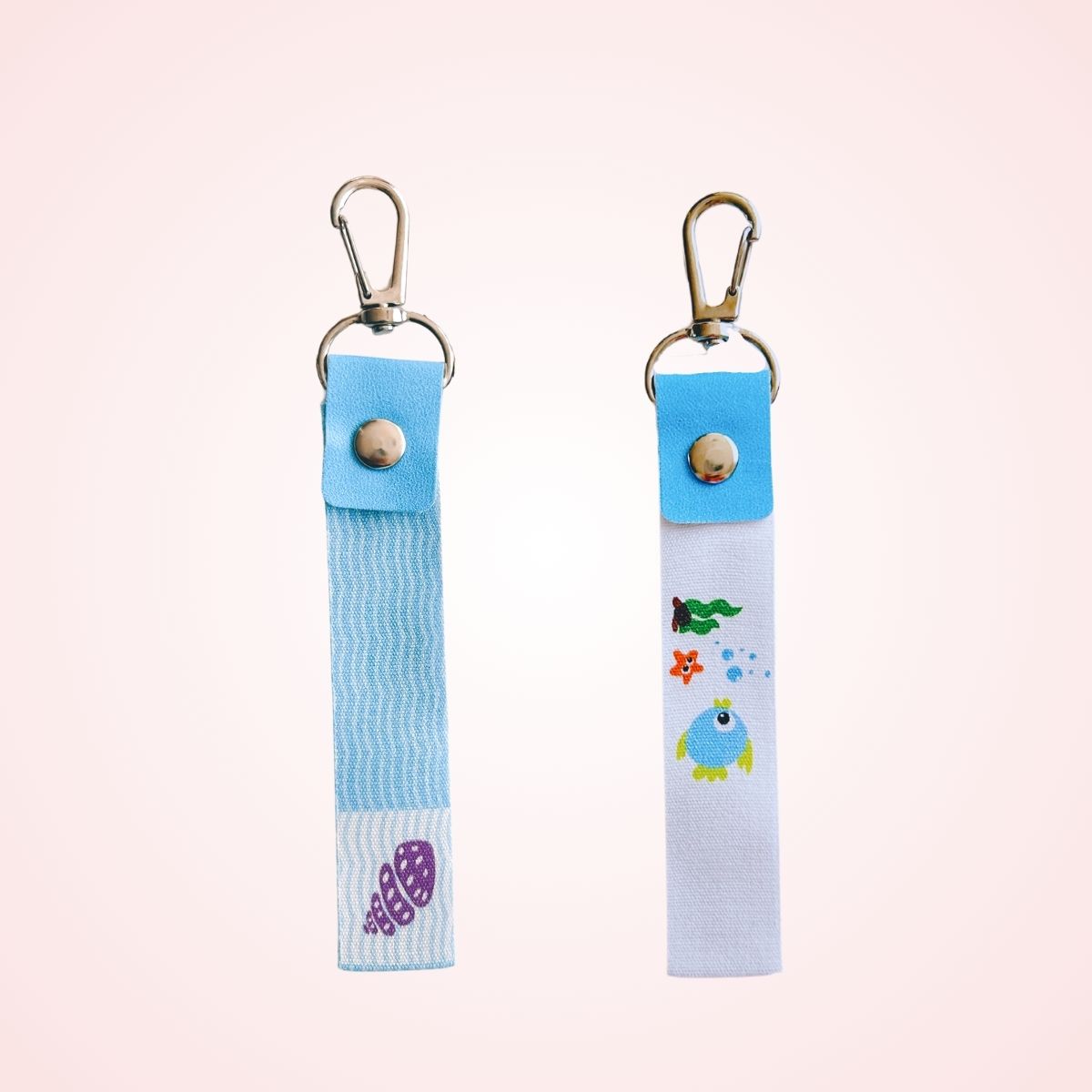 name tag 2 pcs blue colorful for kids bag