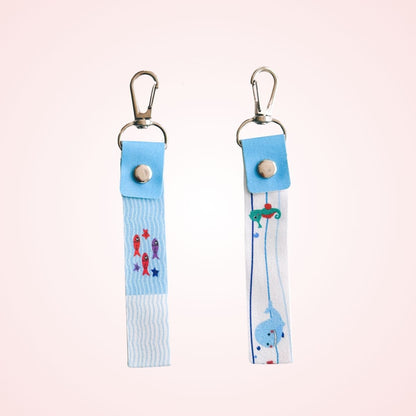 name tag 2 pcs blue colorful for kids bag