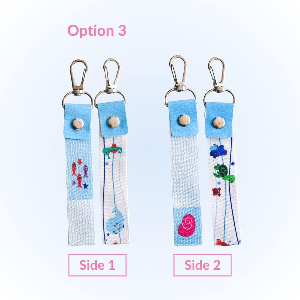 name tag 2 pcs blue colorful for kids bag