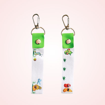 name tag 2 pcs green colorful for kids bag