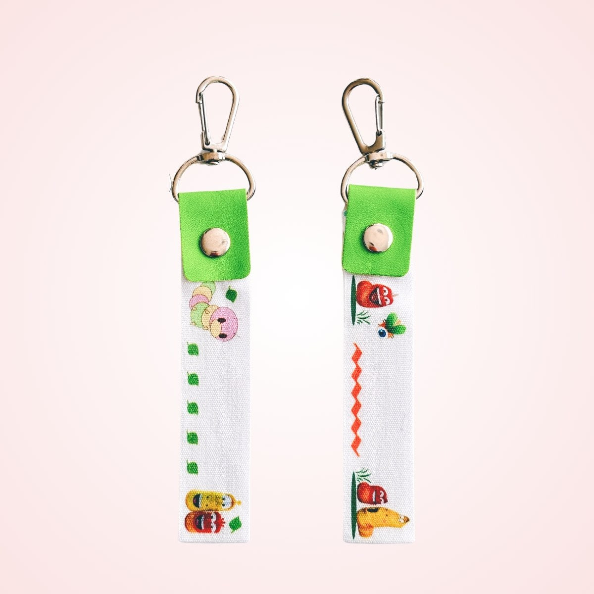 name tag 2 pcs green colorful for kids bag