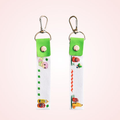 name tag 2 pcs green colorful for kids bag