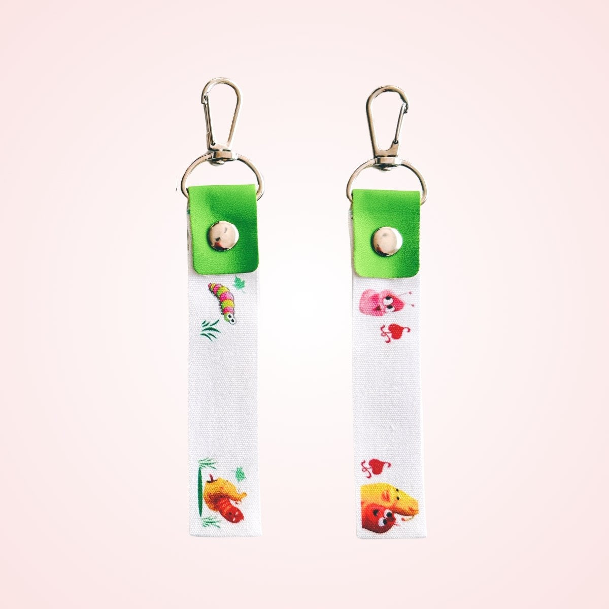 name tag 2 pcs green colorful for kids bag