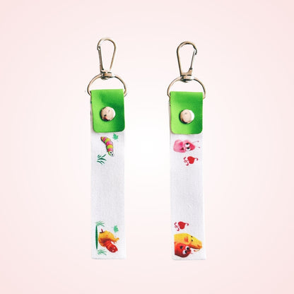 name tag 2 pcs green colorful for kids bag