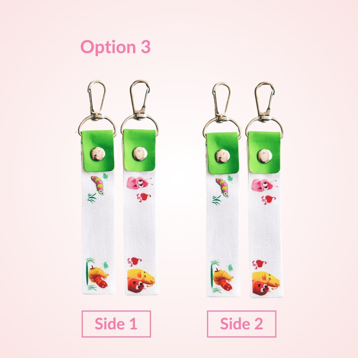 name tag 2 pcs green colorful for kids bag