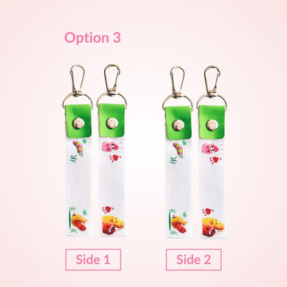 name tag 2 pcs green colorful for kids bag
