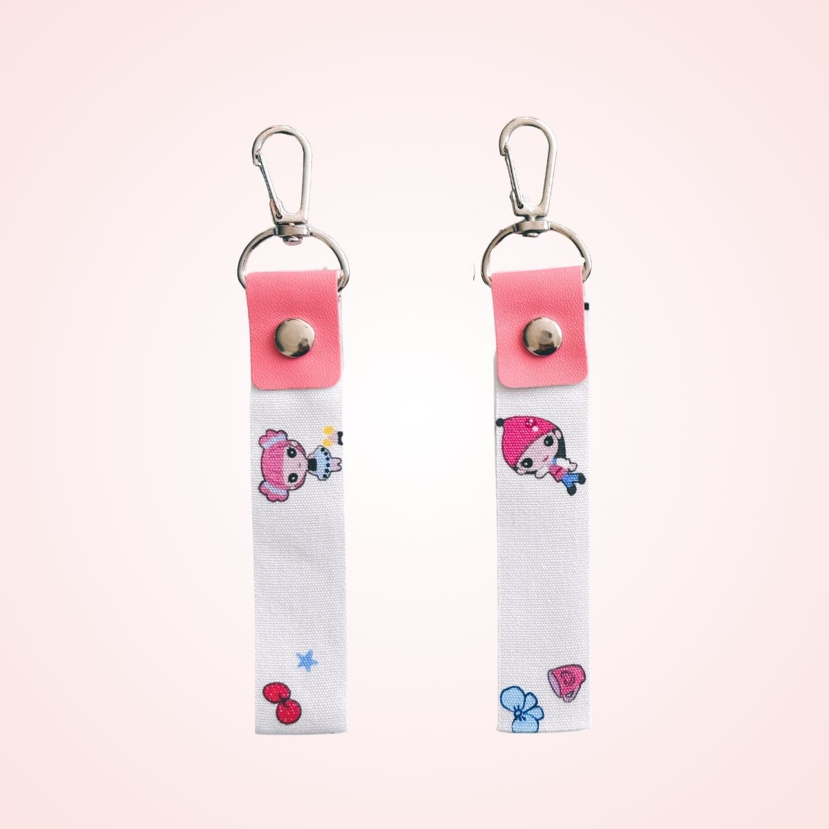 name tag 2 pcs pink colorful for kids bag