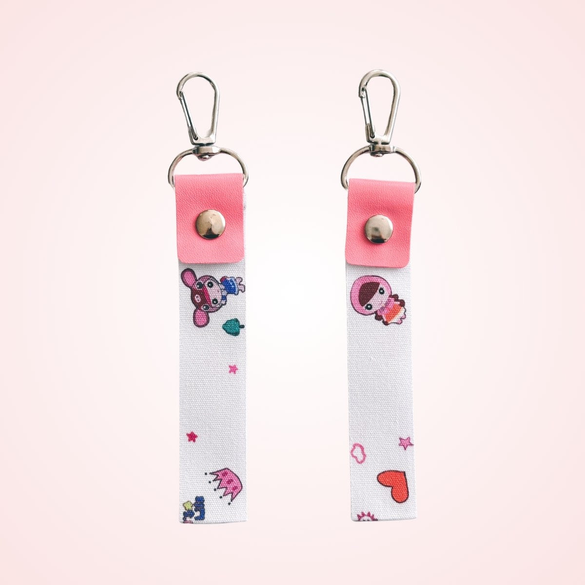 name tag 2 pcs pink colorful for kids bag