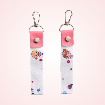 name tag 2 pcs pink colorful for kids bag